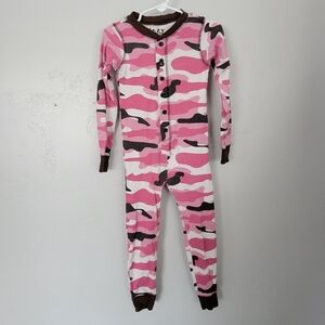 Lazy One Toddler Girl 4T Pink Camo One Piece Pajamas Deeriaire Bum Flap Deer